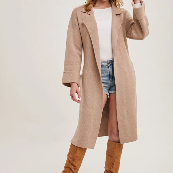 Effortless Knitted Trench Coat