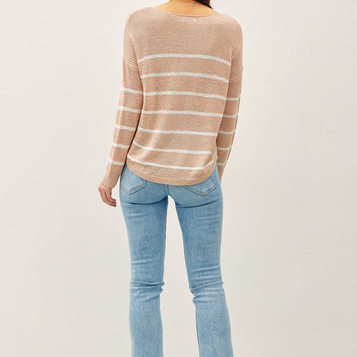 Bell Striped Lightweight Sweater