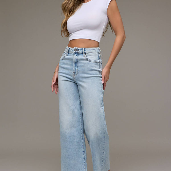 Hidden Jeans - Light Wash Clean Stretch Wideleg