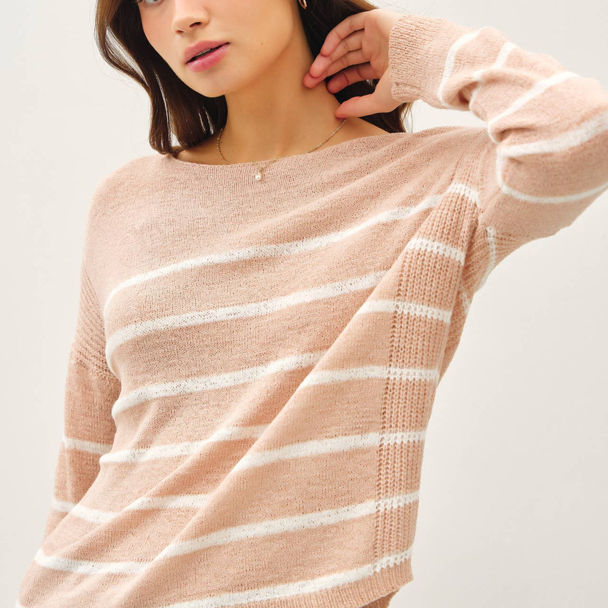 Bell Striped Lightweight Sweater