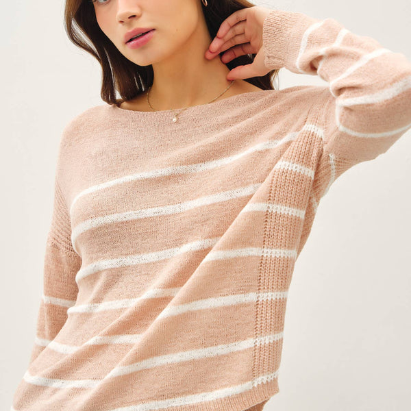 Bell Striped Lightweight Sweater