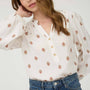 Floral Scallop Trim Long Sleeve