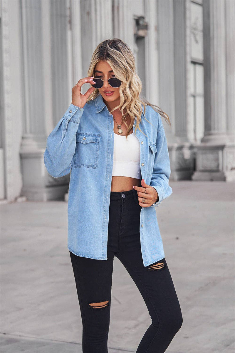 Button Up Jean Shirt