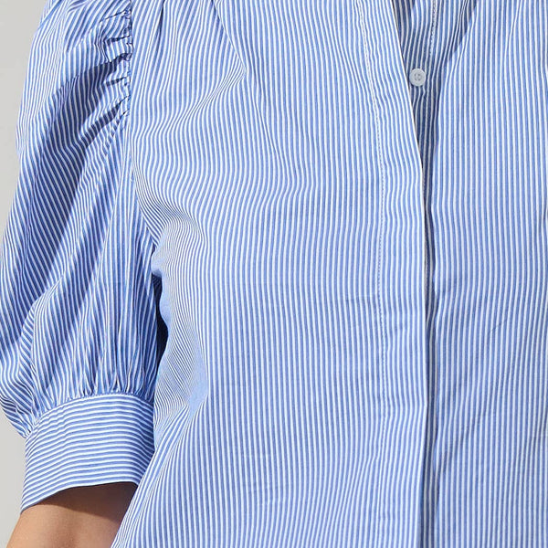 Cayra Stripe Klina Drape Sleeve Top