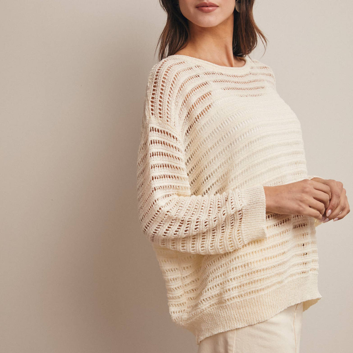 Callie Knit Stripe Sweater Top