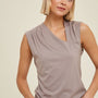 Sleeveless Asymmetrical Top