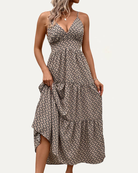 Tie-Back Strappy Maxi Dress