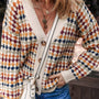 Dotty Pattern Button Front Cardigan