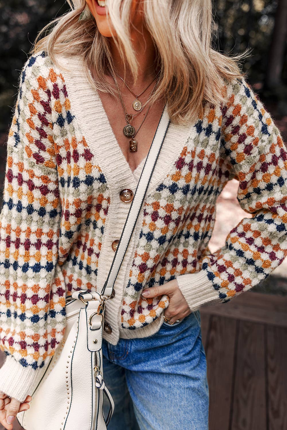 Dotty Pattern Button Front Cardigan – SLATE Boutique & Gifts