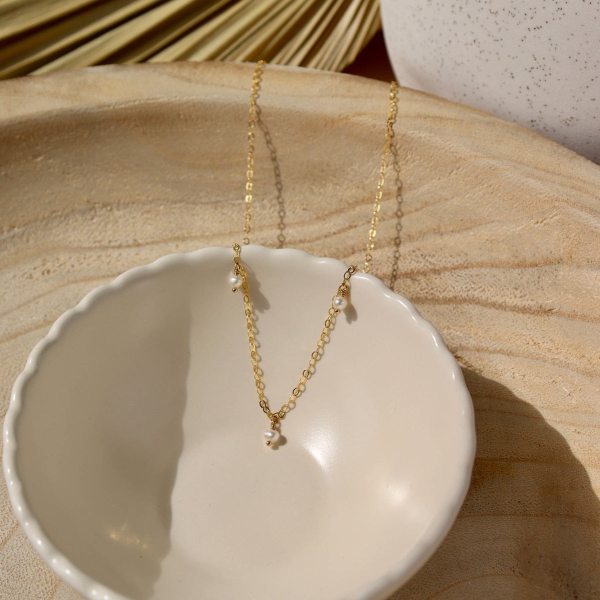 Delicate Pearl Necklace- Token Jewelry
