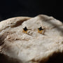 Gold Star Studs, 18k Gold Plated, Stainless Steel