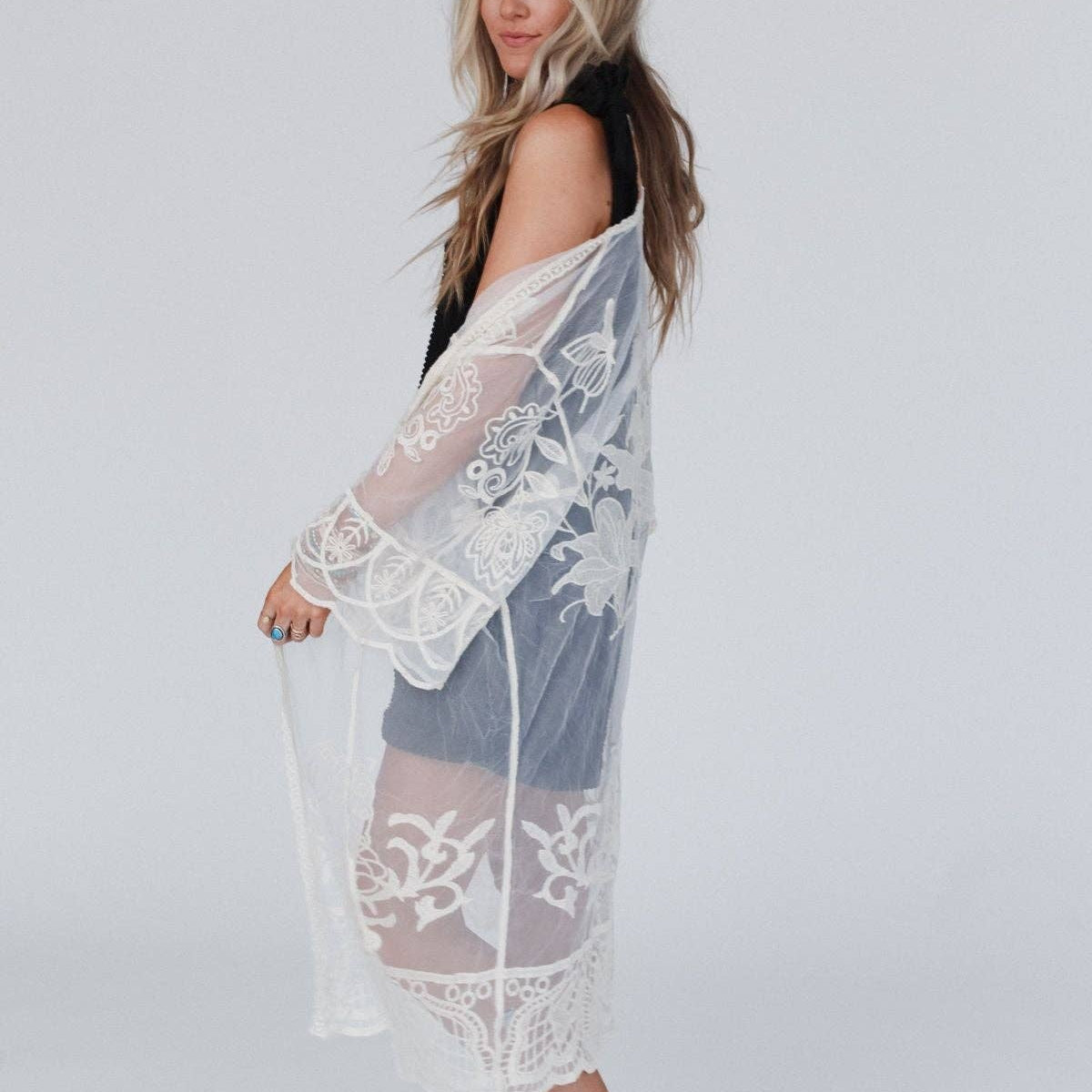 Butterfly Beach Kimono - Ivory