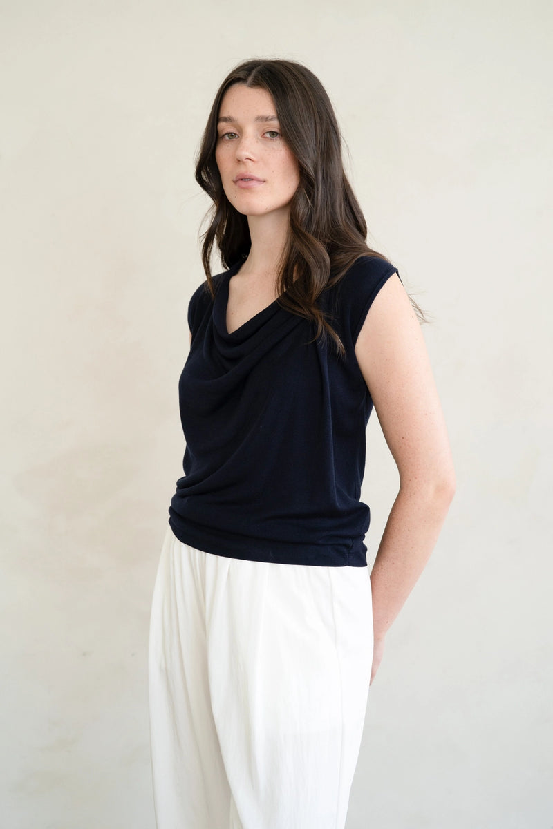 Sammi Sculpted Drape Knit Top