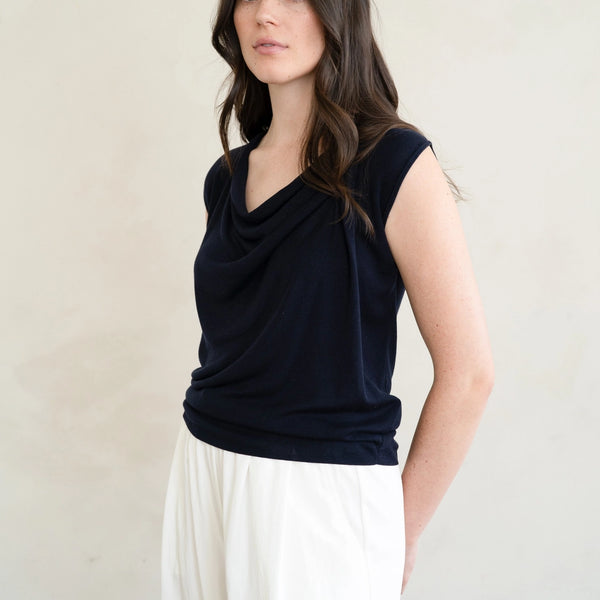 Sammi Sculpted Drape Knit Top