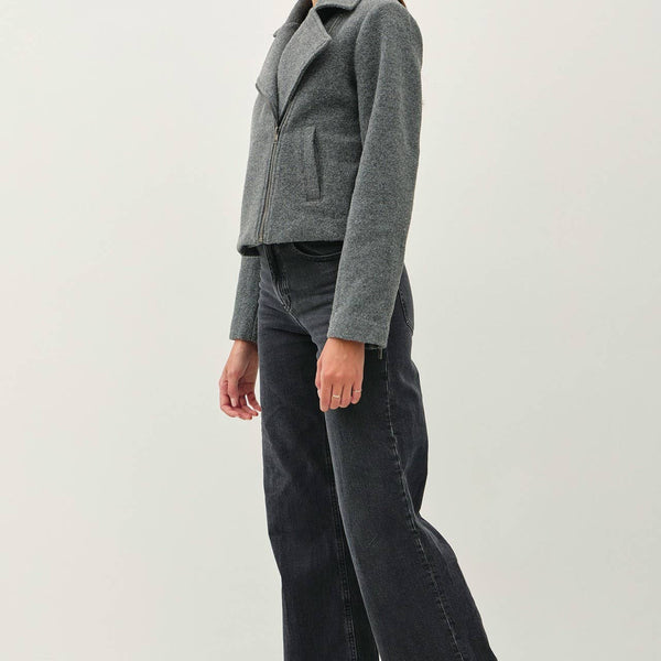 Cropped Moto Style Jacket