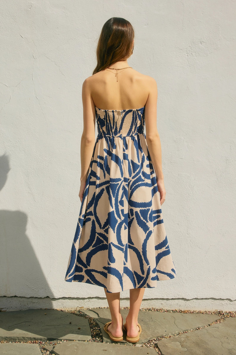 Tide and Seek Tube Top Midi Dress