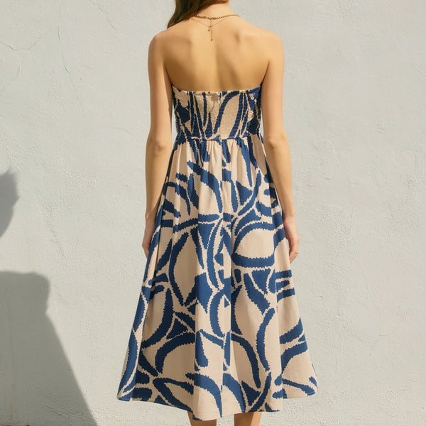 Tide and Seek Tube Top Midi Dress