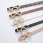 Bowtie PU Leather Skinny Belt