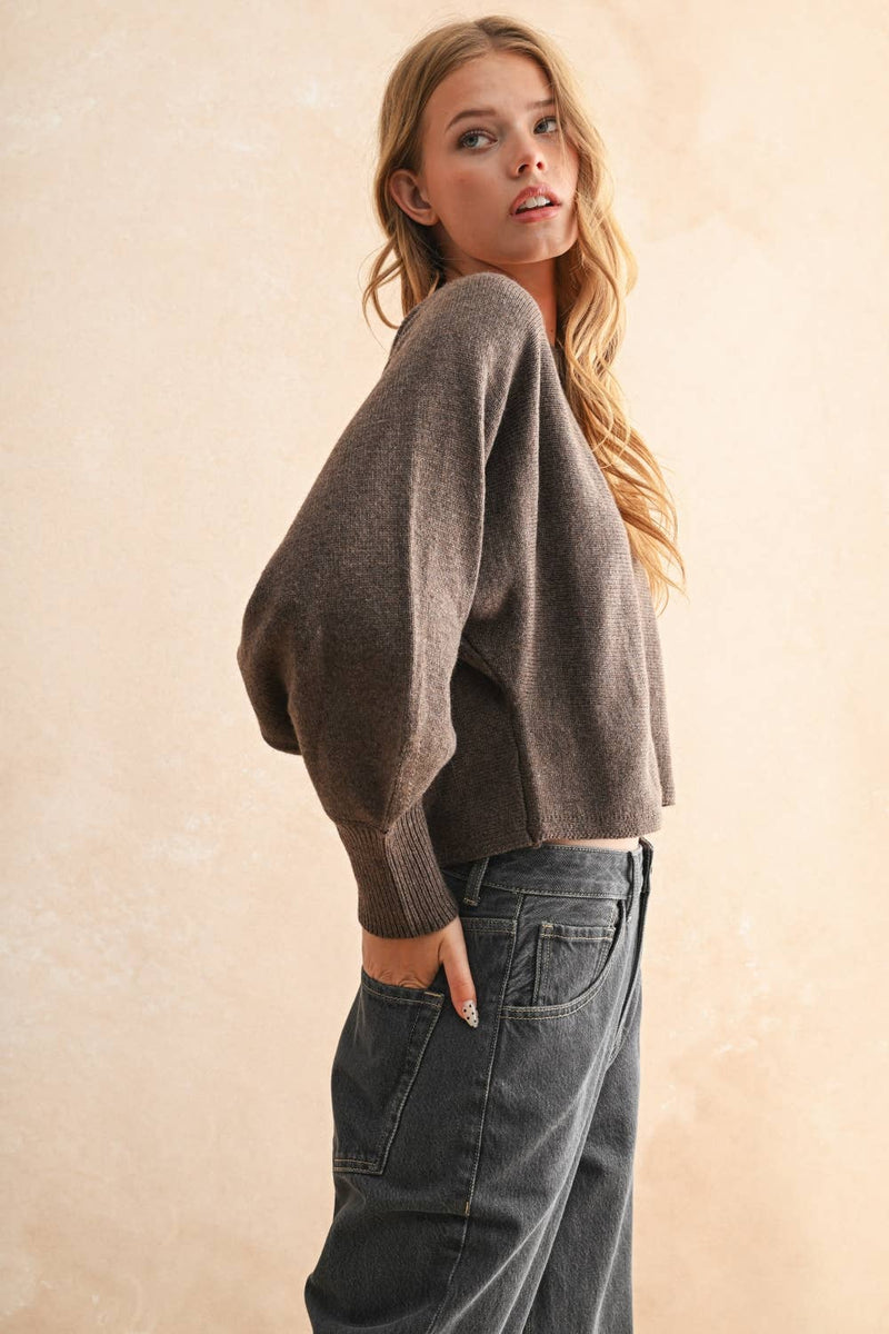 Boat Neck Sweater Top