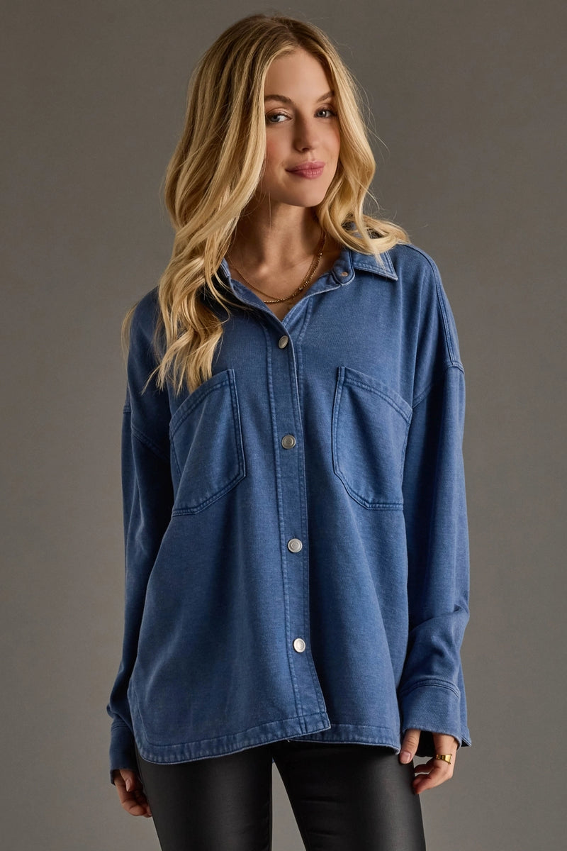 Keira Dk. Blue Super Soft Button Up