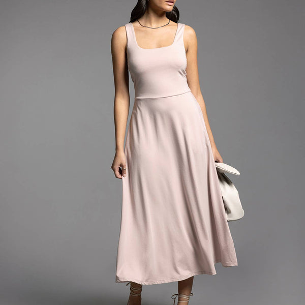 TORI DRESS-Square Neck Maxi Dress