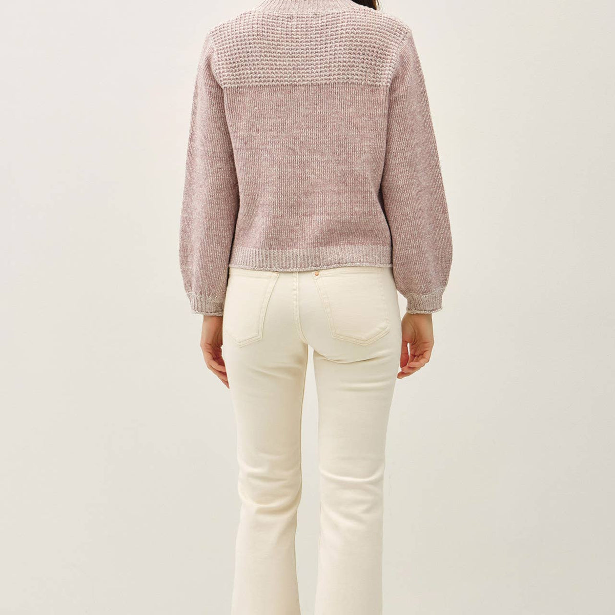 Textured Knit Crewneck Sweater