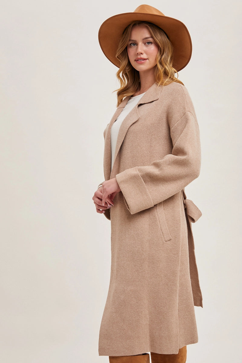 Effortless Knitted Trench Coat