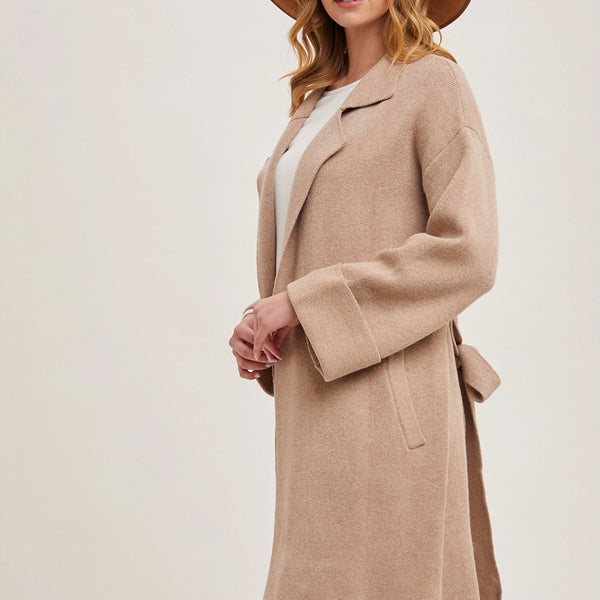 Effortless Knitted Trench Coat