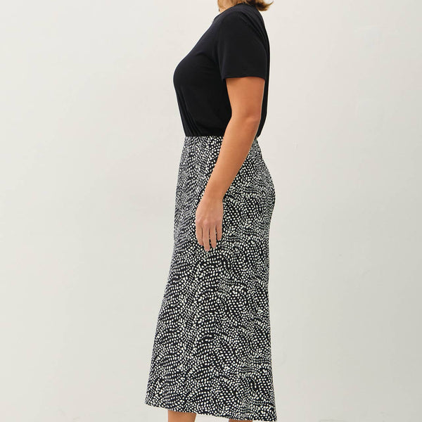 Floral Print Midi Skirt- Curvy