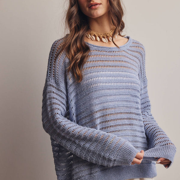 Callie Knit Stripe Sweater Top