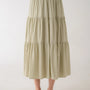 Micro Dot Tiered Midi Skirt