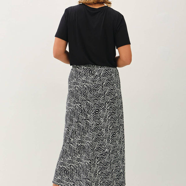 Floral Print Midi Skirt- Curvy