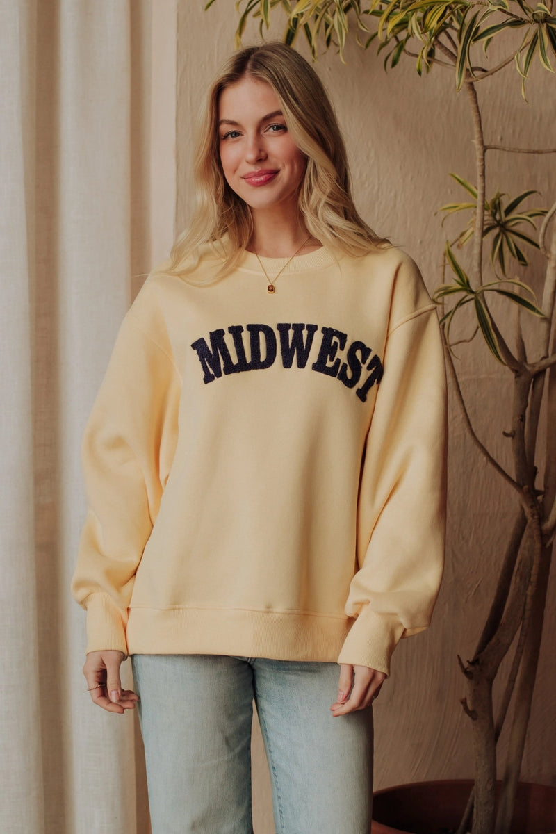 Yellow & Navy Midwest Super Soft Sweatshirt