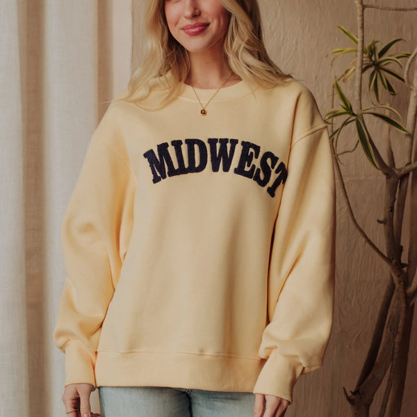 Yellow & Navy Midwest Super Soft Sweatshirt