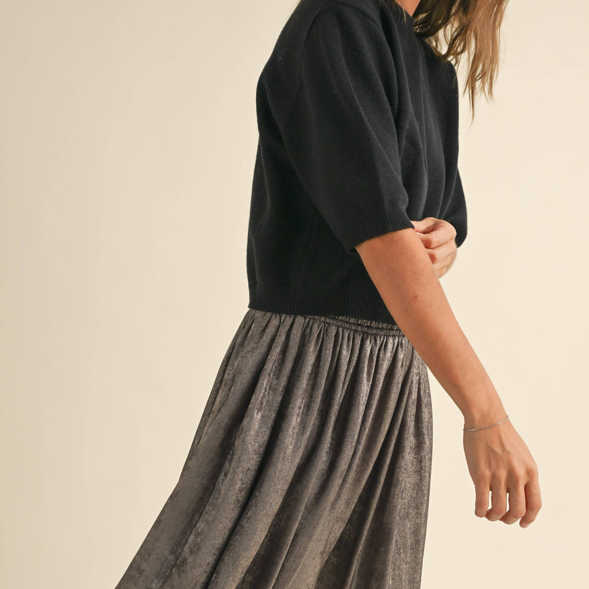 Gewn Short Sleeve Sweater Top