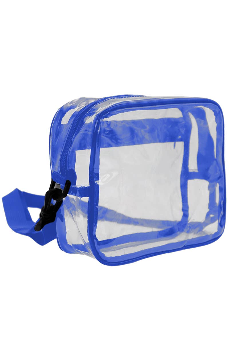 Clear PVC Crossbody Messenger Travel Bag