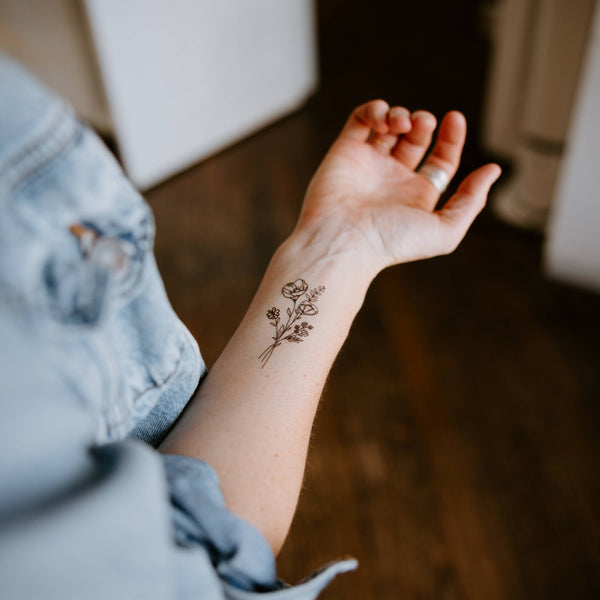 Saint & Company - Wildflower Temporary Tattoos