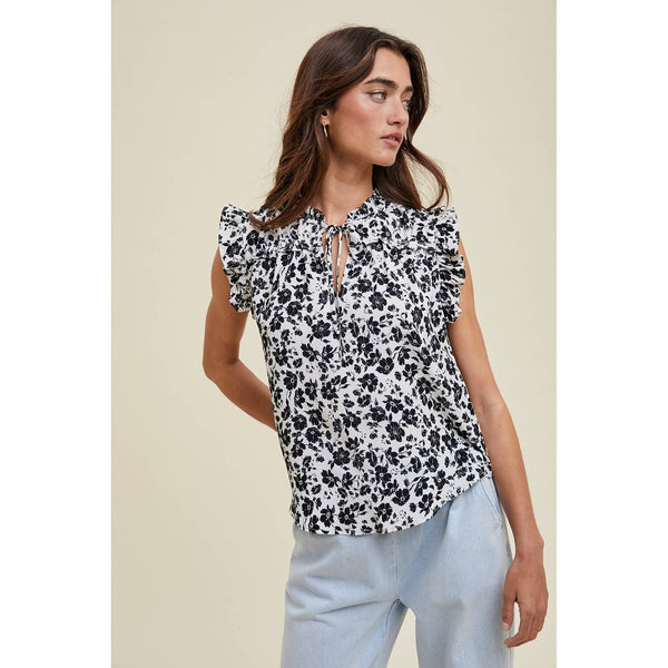 Cami Floral Ruffle Blouse