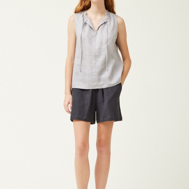 Sleeveless Linen Top