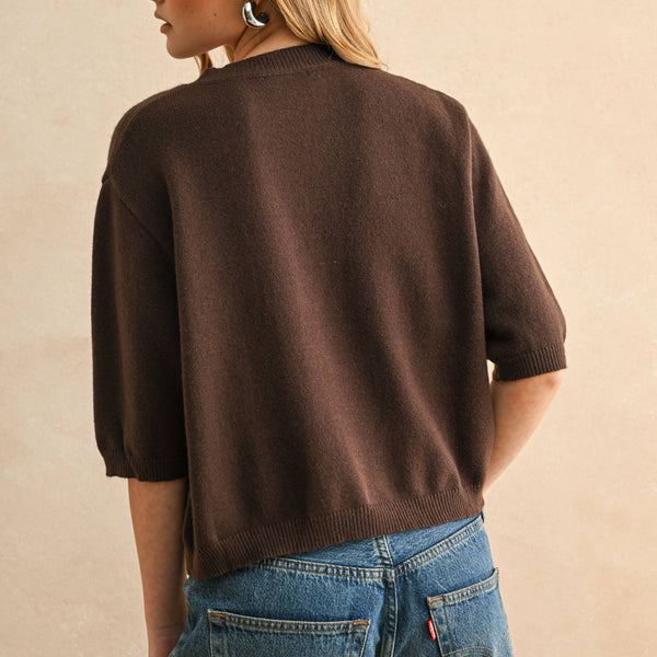 Gewn Short Sleeve Sweater Top