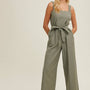 Ella Belted Capri Jumpsuit