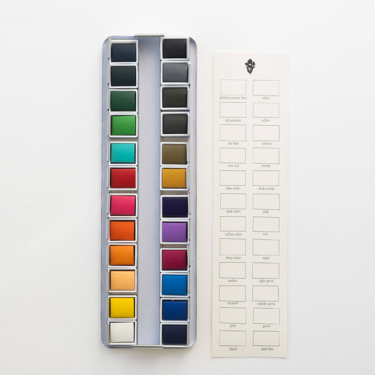 24 Color Watercolor Paint Palette