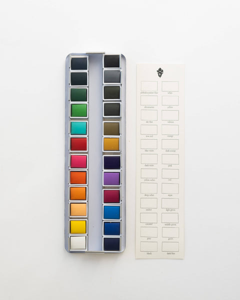 24 Color Watercolor Paint Palette