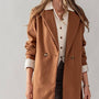 Double Breasted Notched Lapel Overcoat