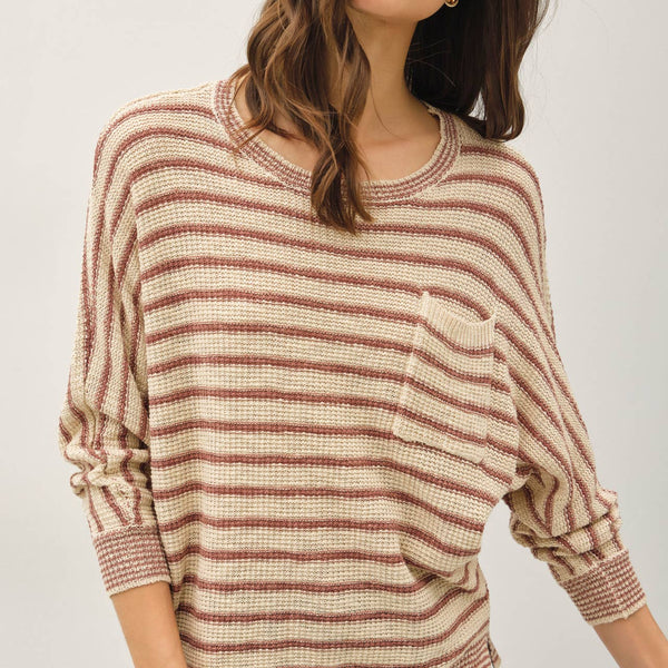 Waffle Knit Dolman Sweater