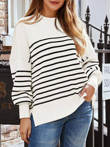 Crewneck Batwing Sleeve Chunky Sweater
