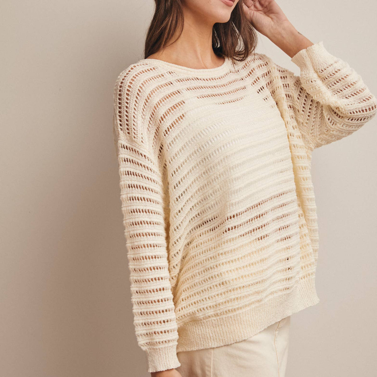 Callie Knit Stripe Sweater Top
