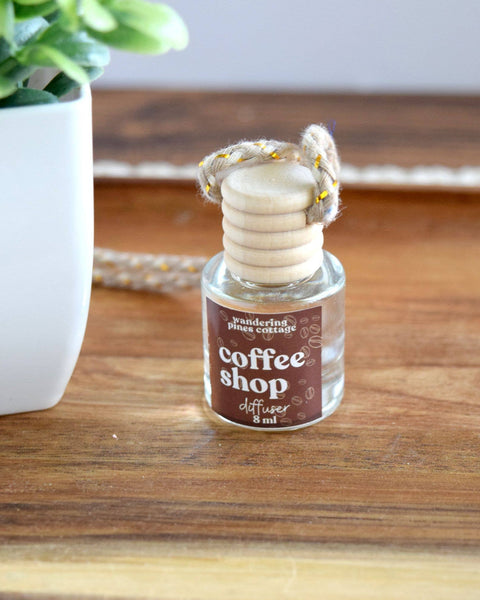 Wandering Pines Cottage - Hanging Car Diffuser 8 ml Coffee Shop