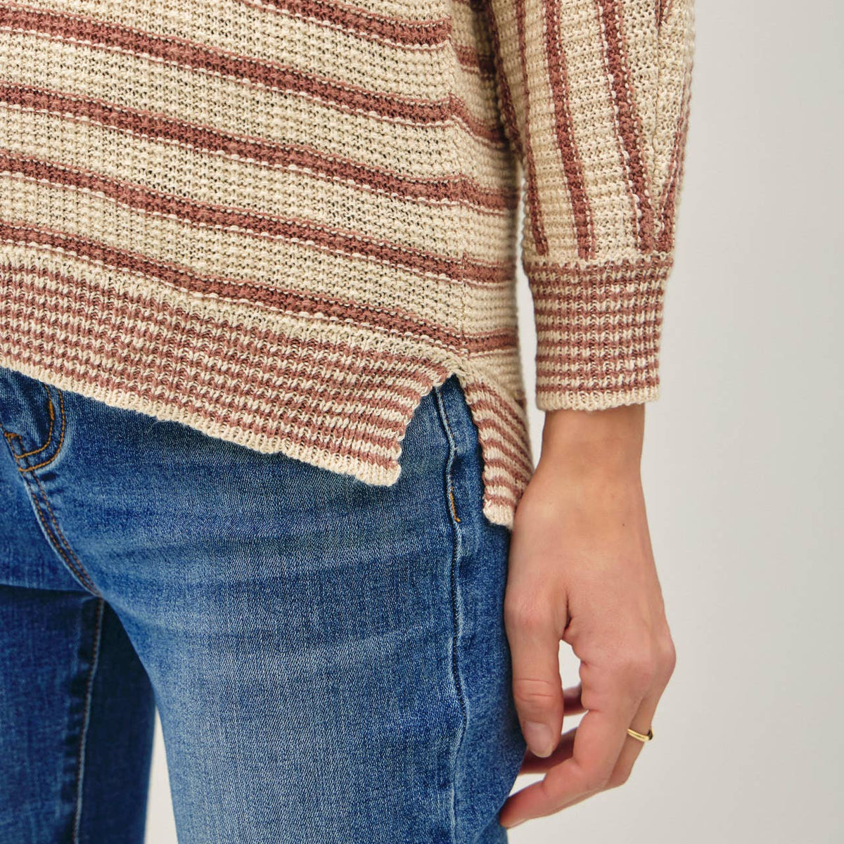 Waffle Knit Dolman Sweater