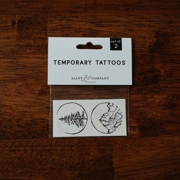 Saint & Company - Mountains & Trees Temporary Tattoos